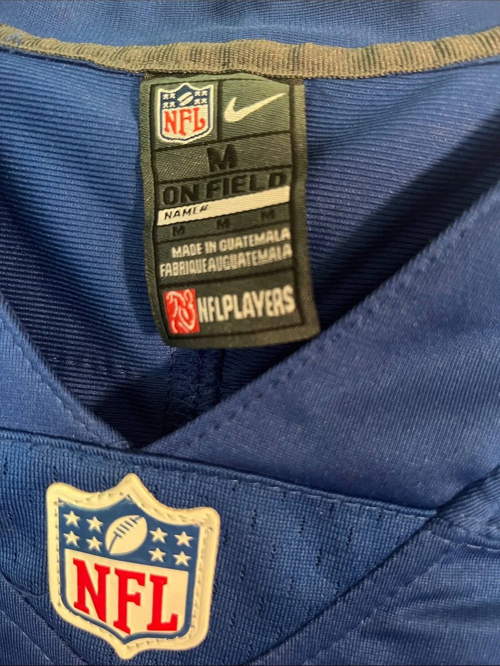 Nike Women’s Royal Blue NY Giants #8 Football Jersey with White Accents
